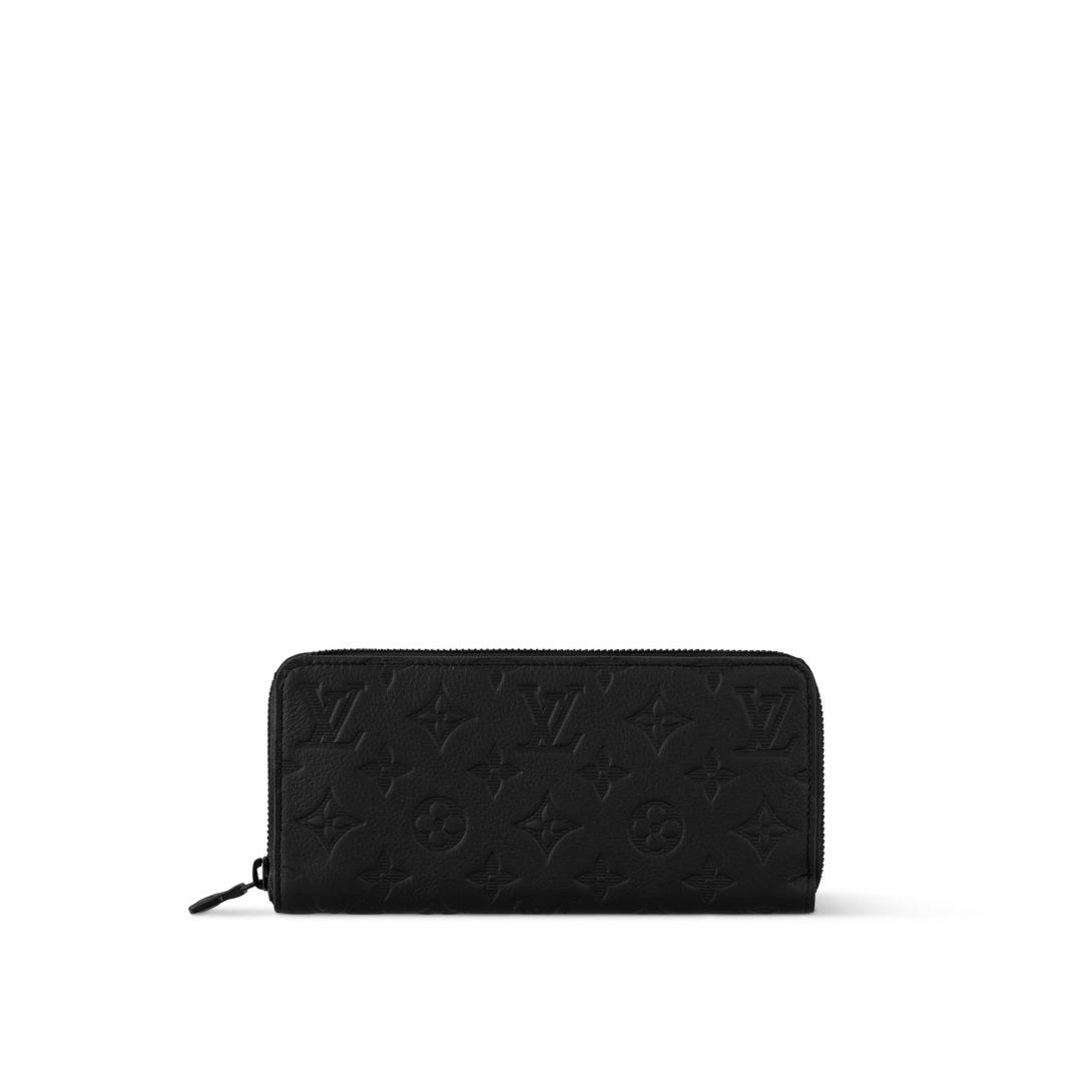 Zippy Horizontal Wallet - Luxury Monogram Shadow Leather Black